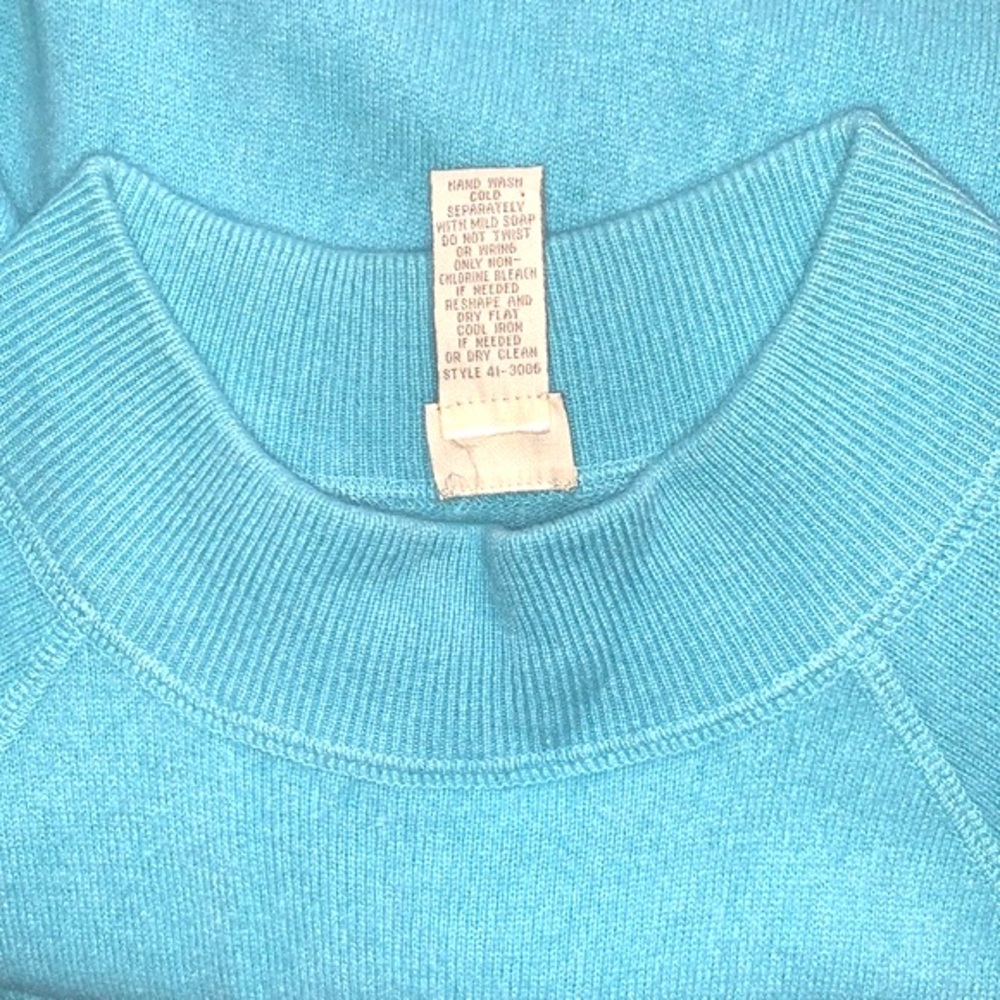 VINTAGE J. JILL 100% CASHMERE MOCK NECK TUNIC SWEATER SIZE LARGE TALL - Picture 13 of 15
